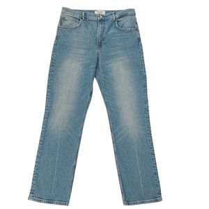 Reformation Liza Ultra High Rise Straight Jeans Womens 31 Blue Organic Cotton